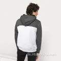 Herrenkontraste Sherpa Fleece Sticker Zipper Hoodies